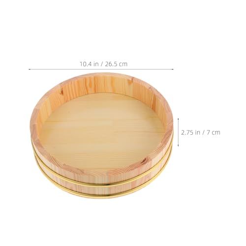 Bol à mélanger le riz à sushi en bois bac japonais de 26,4 cm de diamètre pour buffet
