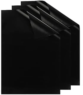 GOURMEO Reusable Liners for Bottom of Oven - Set of 3 - Non Stick BBQ Mats for Gas and Charcoal Grill - Dishwasher Friendly Barbecue Mat or Baking Liner - Black