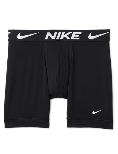 Nike mens Essential Micro Stretch Boxer Brief Underwear (3-pack), Black, L