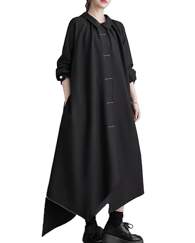 Robe fluide oversize manches longues masquant les imperfections