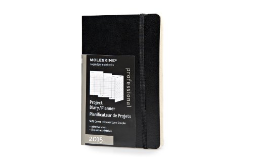 Moleskine 2015 Project Planner, 12 Month, Pocket, Black, Soft Cover (3.5 x 5.5)