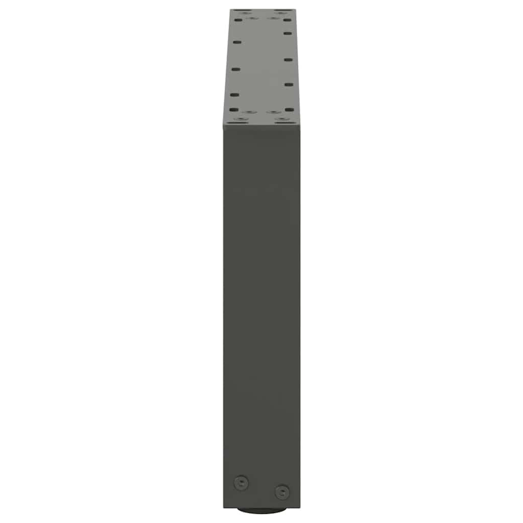 Nogi do stolika kawowego w kształcie litery U, ze stali malowanej proszkowo, antracytowe, 60 x (30-31) cm, 2 sztuki, z regulowanymi nóżkami poziomującymi, do stolika kawowego, stolika