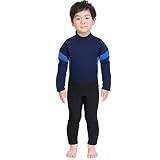 Ko'a ウェットスーツ フルスーツ キッズ 3ｍｍ ジャーフル バックジップ 子供 サーフィン SUP ジャージ ウエットスーツ UVガード 日本規格 ブルー 130サイズ