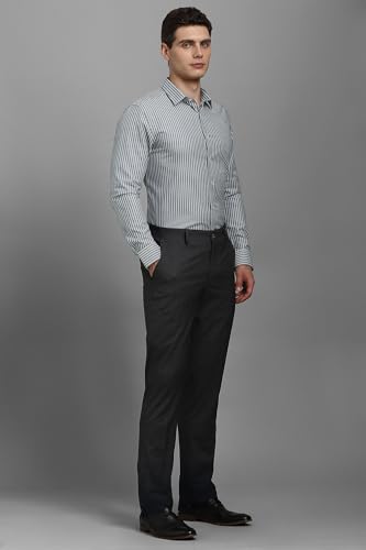 Louis Philippe Men's Easy to Iron Everyday wear Premium Cotton Full Sleeve Stripe Formal Shirt