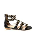 Tacón bajo Sandalo Twinset Negro 201TCP080 Tacón bajo Negro Size: 38 EU