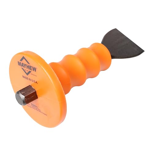 Image of Mayhew Select 35705 2-1 /4-by-7-3 /4-Inch Handguarded Mason Chisel , Black