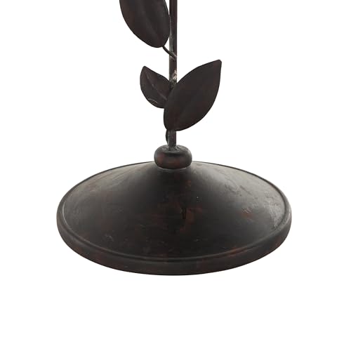 Escultura decorativa de pájaro polystone negra 7x6x14 in miniatura 5