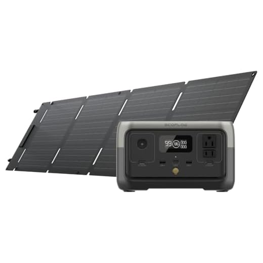 EF ECOFLOW RIVER 2 120V Estação de Energia Portátil com Painel Solar de 60 W, Bateria LiFePO4 de 256 Wh, Carga Rápida de 1 hora, Saída de Até 600 W, Gerador Solar para Acampamento ao Ar Livre
