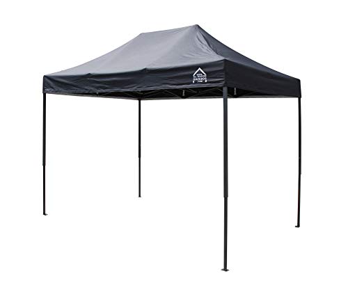 AllSeasonsGazebos Lourd Devoir Entièrement Étanche Pop Up Belvédère avec Accessoire Pack, 3 Compteur Longueur x 2 Compteur Largeur, Noir