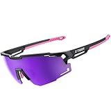 X-TIGER Fahrradbrille, Herren Damen Sportbrille, UV400 mit...