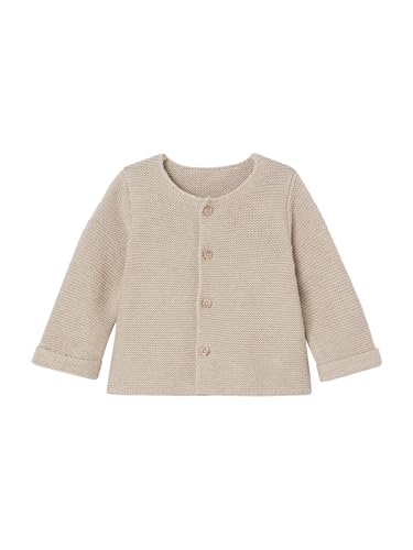 Vertbaudet Baby Strickjacke aus Baumwolle Basic beige meliert 56
