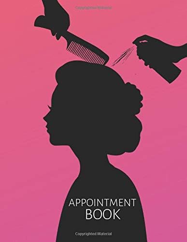 Appointment Book: Beautifully Designed Planner for Hair Stylists, Hairdressers and Barber’s Shops Owners: Glam Glossy Cover - Undated Planner for ... and Hourly Schedule - 15 Minutes Increments
