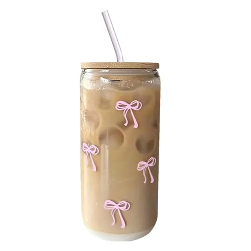 Vasos con tapas y popotes, vaso de lazo de 500 ml, taza, para café, cóctel, té, agua, bar, hogar, cocina, niñas