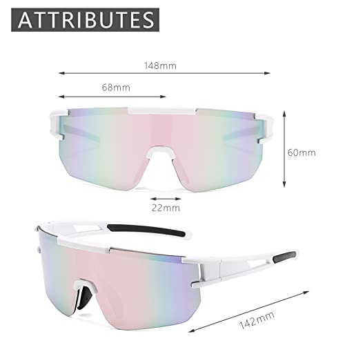 Foto von ZUMLLOMA Fahrradbrille Winddicht, Sportbrille, Radbrille, Sportsonnenbrillen für Herren Damen, UV 400, Sport Sonnenbrille, Schnelle brille, Fahrrad Brille, Rennrad Brille, Mountainbike Brille