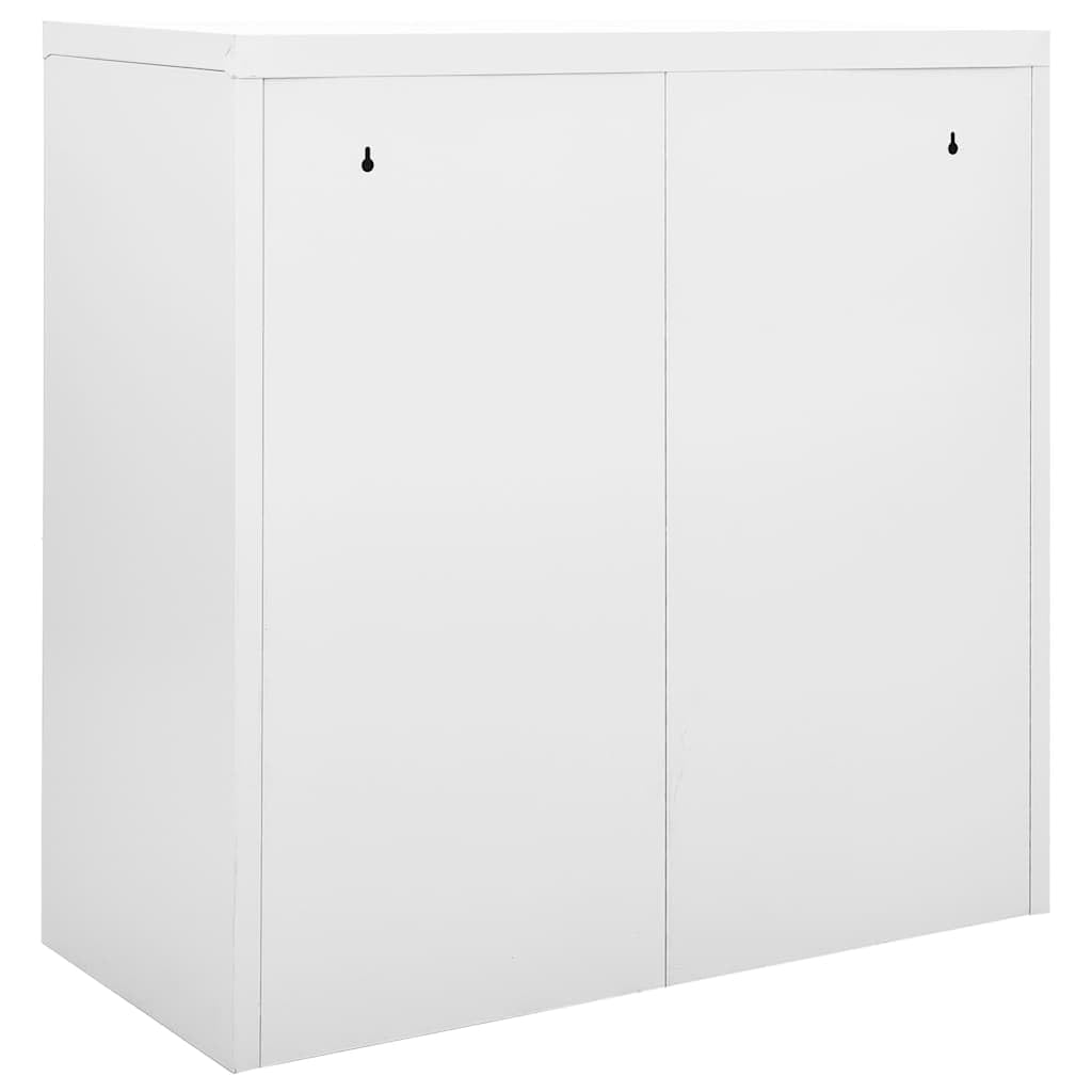 vidaXL Armario con Puerta Corredera Oficina Estudio Archivo Documentos Lateral Auxiliar Almacenamiento Robusto Gris Acero 90x40x90 cm