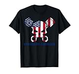 Fueled By Gasoline Skull & Crossed Pistons American Flag T-Shirt
