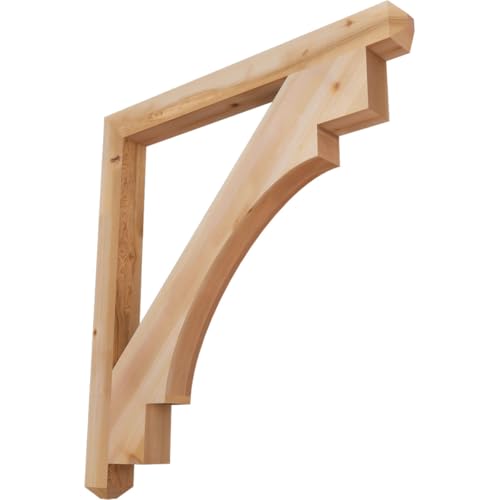 3 1/2"W x 44"D x 48"H Merced Craftsman Smooth Bracket, Western Red Cedar