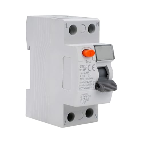 Disyuntor diferencial 63A 30mA tipo A interruptor diferencial superinmunizado RCCB 2P AC230V interruptor de corriente residual disyuntor magnetotermico protección de fugas GYL10