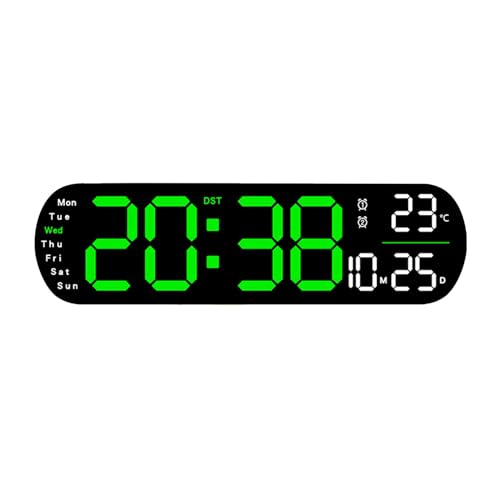Rudiaoa Reloj despertador digital LED portátil con alarmas vibratorias e intermitentes, perfecto para personas que duermen mucho y recordatorios, reloj LED multilingüe