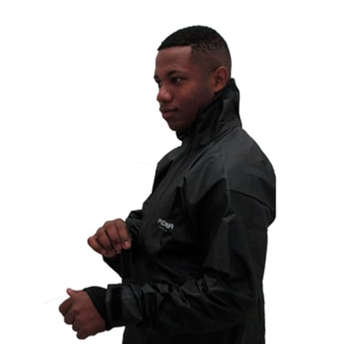 Conjunto Capa de chuva Motoqueiro Tamanho P PVC 0,28mm Combate Com Gola Masculino ou Feminino - Pion