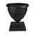The HC Companies 18 Inch Tall Olympia Plastic Urn - Lightweight Outdoor Plastic Plant Pot for Flowers, Black