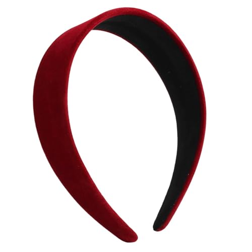 Classique Serre-Tête Rouge, Serre Tete Femme, Bandeau de Cheveux Femme Serre-Tête, Bandeaux Rembourrés En Velours, Bijou de Cheveux Vintage - Pour Femmes Et...
