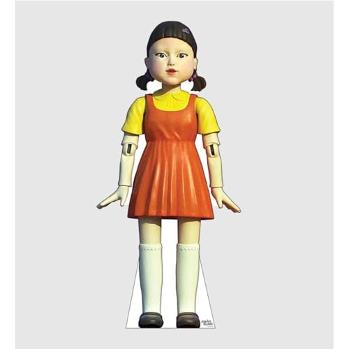 Squid Game Young-HEE Doll Standee - Life Size Cardboard Cutout Official Netflix Display for Parties Halloween Events and Collectible Dcor