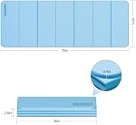 Folding Yoga Mat Extra Thick 0.4 Inch, TPE Exercise Mat 75 x 26 Inches, 7-Panel Non Slip Cushioned Fitness Mat for Yoga, Pilates, Stretching, Home Workout