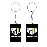 Photo Gallery 911 dispatcher - portachiavi sottile in acrilico a forma di cuore con linea dorata, con anello stampato, per uomo e donna, 5 x 2,5 cm Photo Gallery 911 dispatcher - portachiavi sottile in acrilico a forma di cuore con linea dorata, con anello stampato, per uomo e donna, 5 x 2,5 cm