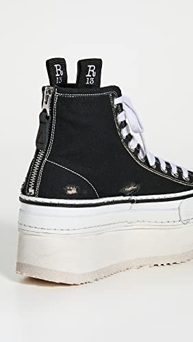 R13 Women's Platform High Top Sneakers, Black4