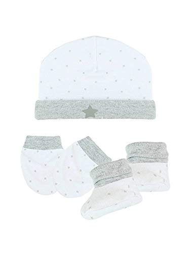 Casa Dorada del Mediterraneo , Gamberritos, Set Regalo Reci�n Nacido/Conjunto beb� Primera Puesta/Gorro, Manoplas beb�, y Patucos para reci�n Nacido