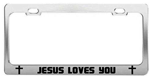 Jesus Loves You Religious Positive Message Christian Auto License Plate Frame #TOP5