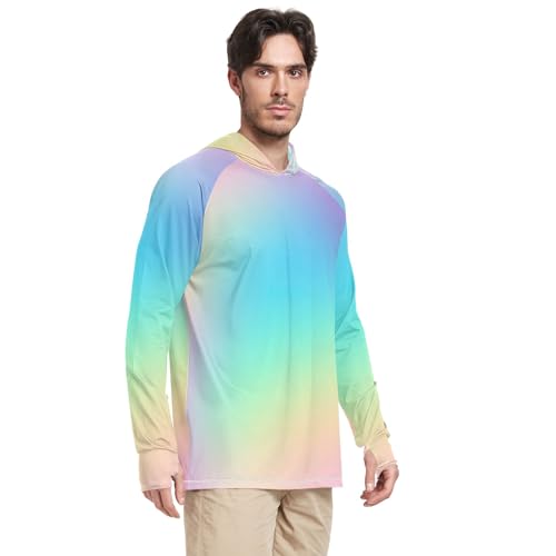 Mens Sun Protection Shirts UPF 50+ Rash Guard SPF Outdoor Running UV Shirts Cooling Hoodie2