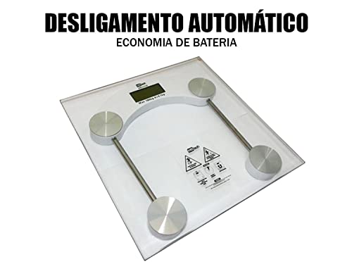 Balança Corporal Digital Para Banheiro Academia Até 180kg MBTech