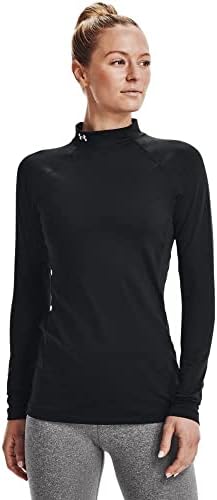 Under Armour Ultra ciepła koszulka polo dla kobiet, termiczna koszulka do biegania z długim rękawem z technologią antyzapachową Kobiety Ua Authentics Mockneck