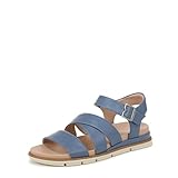 Dr. Scholl's Shoes Womens Timeless Life Flat Sandal Blue Horizon Smooth 8 M