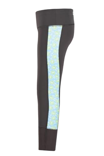 TuffRider Children's Athena EquiCool Riding Tights - Charcoal/Light Blue - Large3