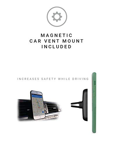 Evutec Compatible With Iphone 6 Plus/6S Plus/7 Plus/8 Plus Unique Heavy Duty Case Premium Leather + Tpu Shockproof Interior Slim Protective Phone Cover- Chroma/Sage With Afix+ Vent Mount #TOP2