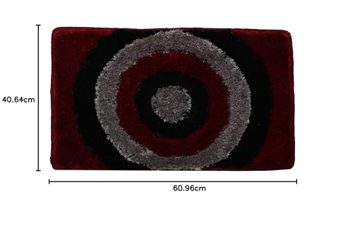 Image of Kuber Industries Cotton Blend Door Mat - 16x24 Inches (Red, Maroon)