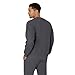 Hanes Men's Spread neck Ultimate Cotton Heavyweight, Long Sleeve, Charcoal Heather, Medium