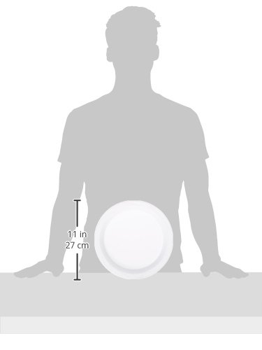 Genuine Joe 10323 Plastic Plates Reusable/Disposable 10-1/4-Inch 125/PK White