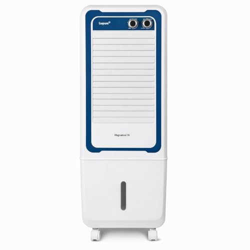Image of Livpure Magnakool Tower 36L Air Cooler|High Speed Air Delivery|188 Sq.Ft. Large Area Coverage|Ice Chamber|High Density Honeycomb Pads|Inverter Compatible|2Yrs Motor Warranty,1 Yr Comprehensive(White)