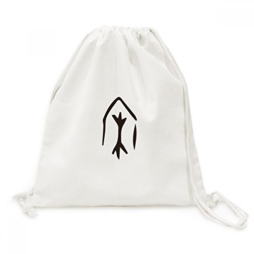 Toile Drawstring Backpack idéal pour le voyage et les sorties culturelles urbaines