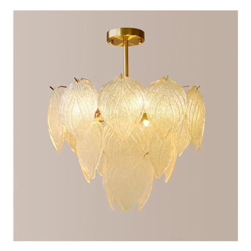 Lustre LED en verre de feuille d'art au design romantique pour intérieur haut de gamme