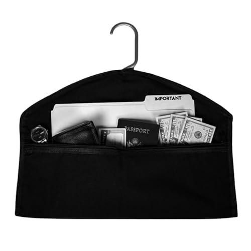 Caja fuerte de derivación ignífuga – Colgador de bolsillo secreto para ocultar objetos de valor para el hogar y los viajes, almacenamiento oculto de ropa, caja fuerte de almacenamiento oculto para