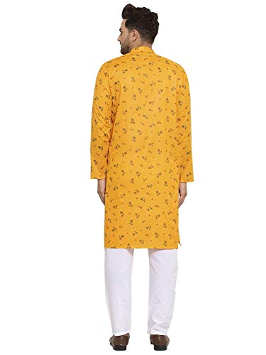 Image of KRAFT INDIA Men's Cotton Rich Stylish Ethnic Wear Kurta Pyjama