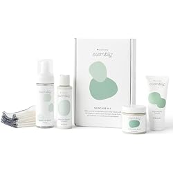 Esembly Skincare Kit, Baby Arrival Gift Set with Organic Diaper Creams, Reusable Organic Cotton Wipes and Wipe Cleanser with Foamer - Mama and Baby Essentials for Cloth Diapering