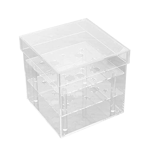 El mejor review de Floreros de piso disponible en línea para comprar. 37 Hondony Arreglo Floral acrílico - Mesa Transparentes 2 Pisos para decoración Mesa Comedor | Florero con Agujeros Flores, Centro Mesa Cuadrado Flores para Mesa Comedor