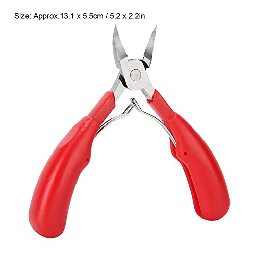 Pedicure Cutter Tool Cuticle Scissors Nail Cuticle Pliers Nonslip Stainless Steel For Salon For Home Use Nail Care Different Nail Red #TOP4