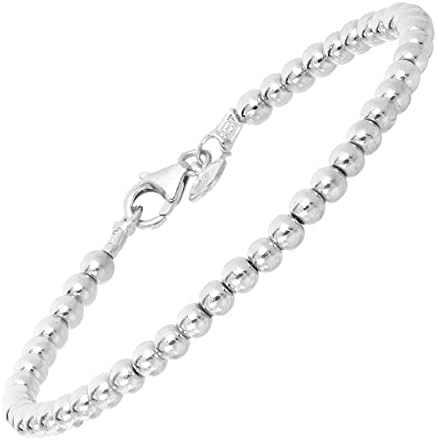 Silpada 'Falling Water' Natural Silver-Plated Hematite Beaded Bracelet in Sterling Silver, 7.5"